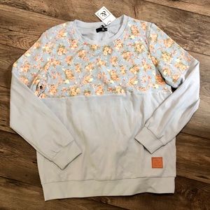 Ampersand Avenue Baby Blue Floral Shirt